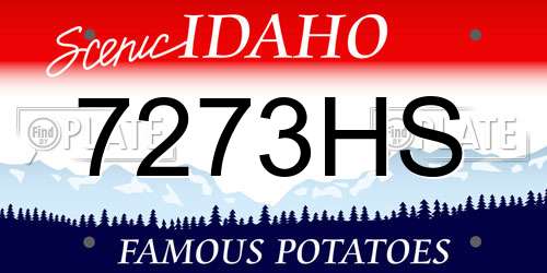 7273HS Idaho License Plate