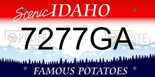 7277GA Idaho License Plate