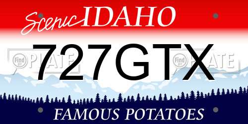 727GTX Idaho License Plate