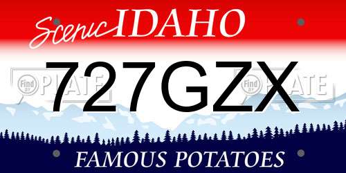 727GZX Idaho License Plate