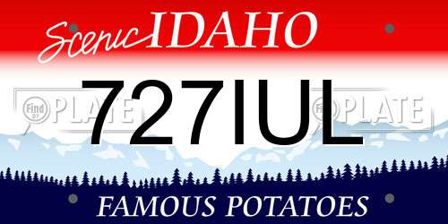 727IUL Idaho License Plate