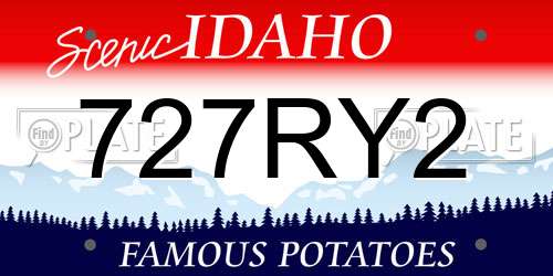 727RY2 Idaho License Plate