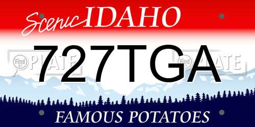 727TGA Idaho License Plate