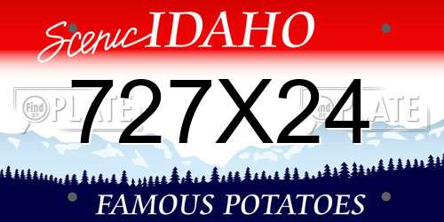 727X24 Idaho License Plate