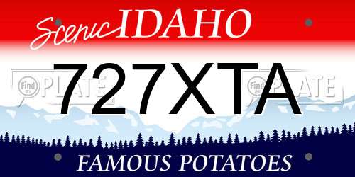 727XTA Idaho License Plate