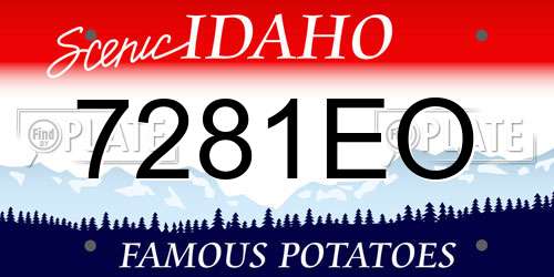 7281EO Idaho License Plate