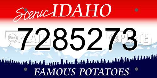 7285273 Idaho License Plate