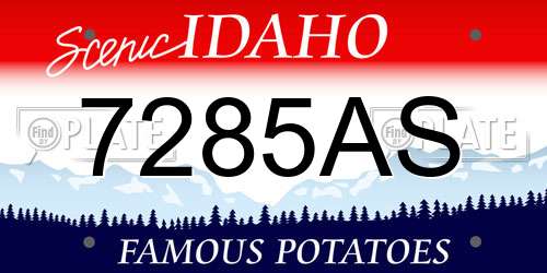 7285AS Idaho License Plate