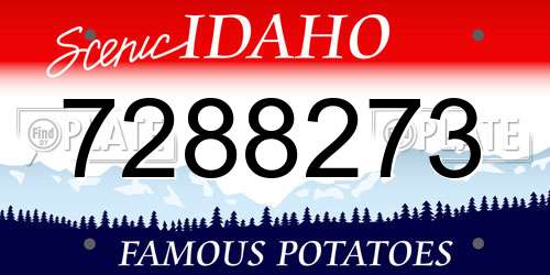 7288273 Idaho License Plate