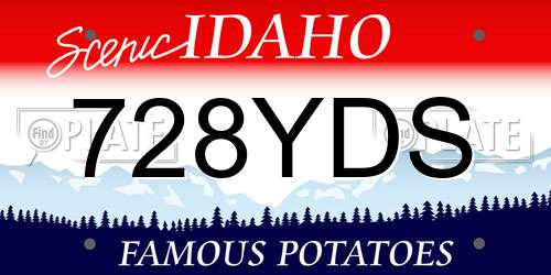 728YDS Idaho License Plate