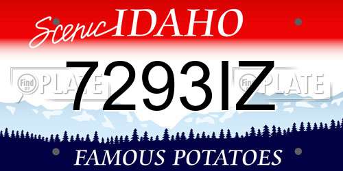 7293IZ Idaho License Plate