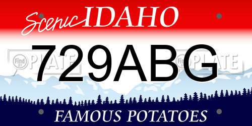 729ABG Idaho License Plate