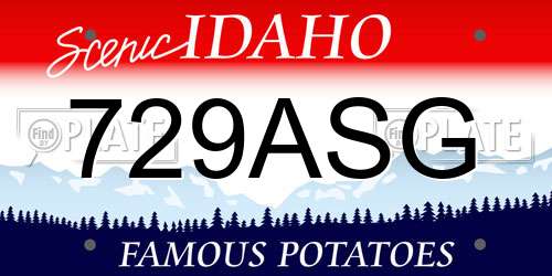 729ASG Idaho License Plate