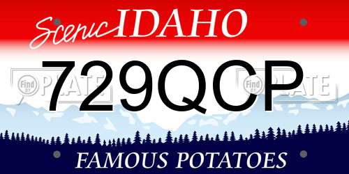 729QCP Idaho License Plate