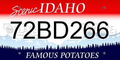 72BD266 Idaho License Plate