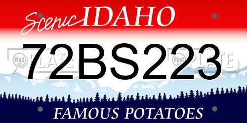 72BS223 Idaho License Plate