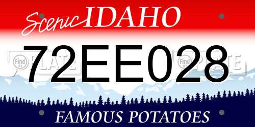 72EE028 Idaho License Plate