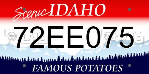 72EE075 Idaho License Plate