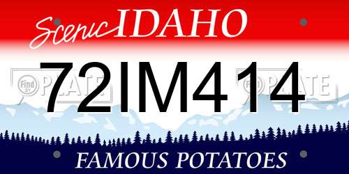 72IM414 Idaho License Plate