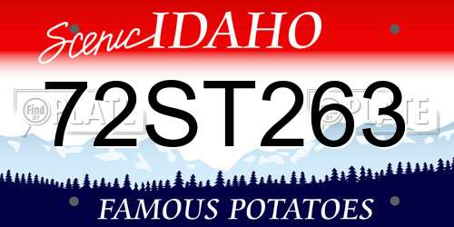 72ST263 Idaho License Plate