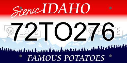 72TO276 Idaho License Plate