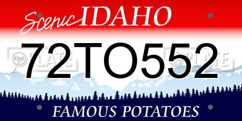 72TO552 Idaho License Plate