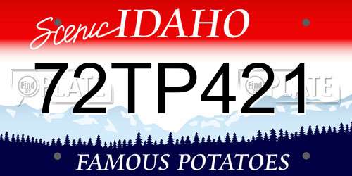 72TP421 Idaho License Plate