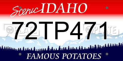 72TP471 Idaho License Plate