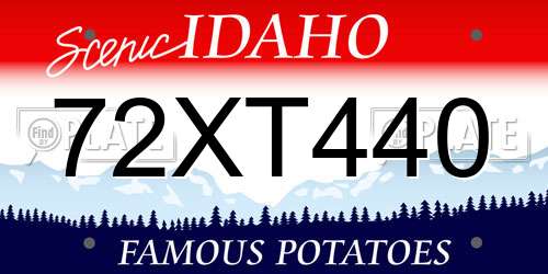 72XT440 Idaho License Plate