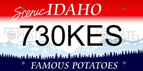 730KES Idaho License Plate