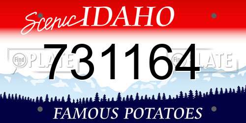 731164 Idaho License Plate