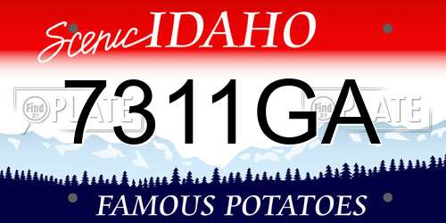7311GA Idaho License Plate