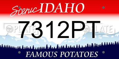 7312PT Idaho License Plate