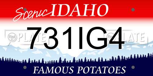 731IG4 Idaho License Plate