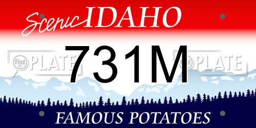 731M Idaho License Plate