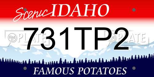 731TP2 Idaho License Plate