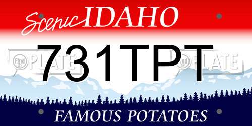 731TPT Idaho License Plate