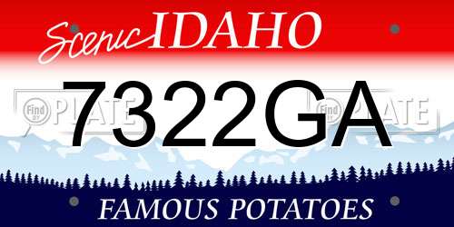 7322GA Idaho License Plate