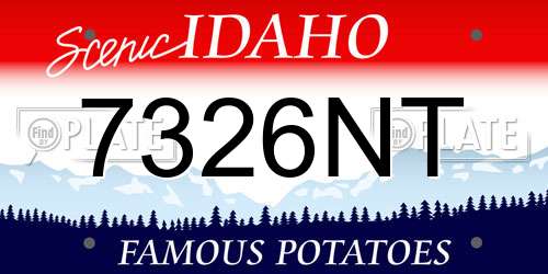 7326NT Idaho License Plate