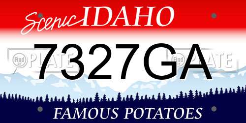7327GA Idaho License Plate