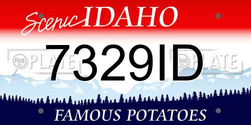 7329ID Idaho License Plate