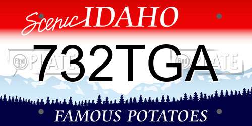 732TGA Idaho License Plate