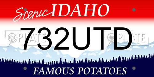 732UTD Idaho License Plate