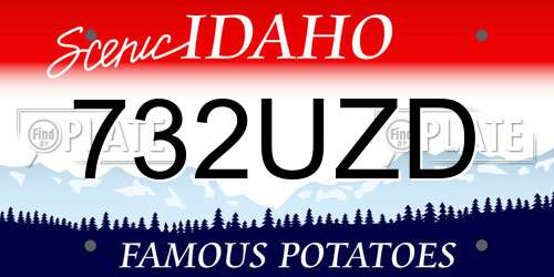 732UZD Idaho License Plate