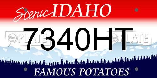 7340HT Idaho License Plate