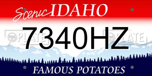 7340HZ Idaho License Plate