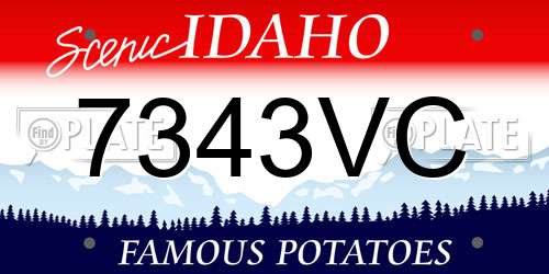 7343VC Idaho License Plate