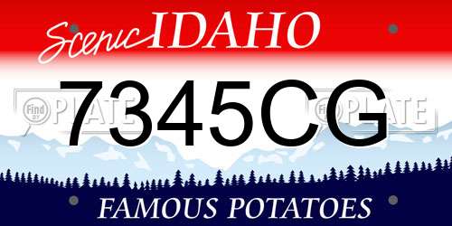 7345CG Idaho License Plate