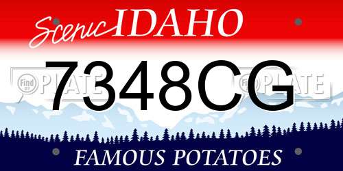 7348CG Idaho License Plate