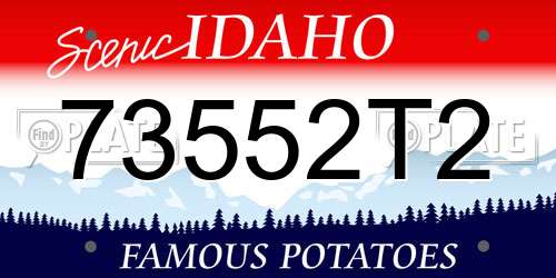 73552T2 Idaho License Plate